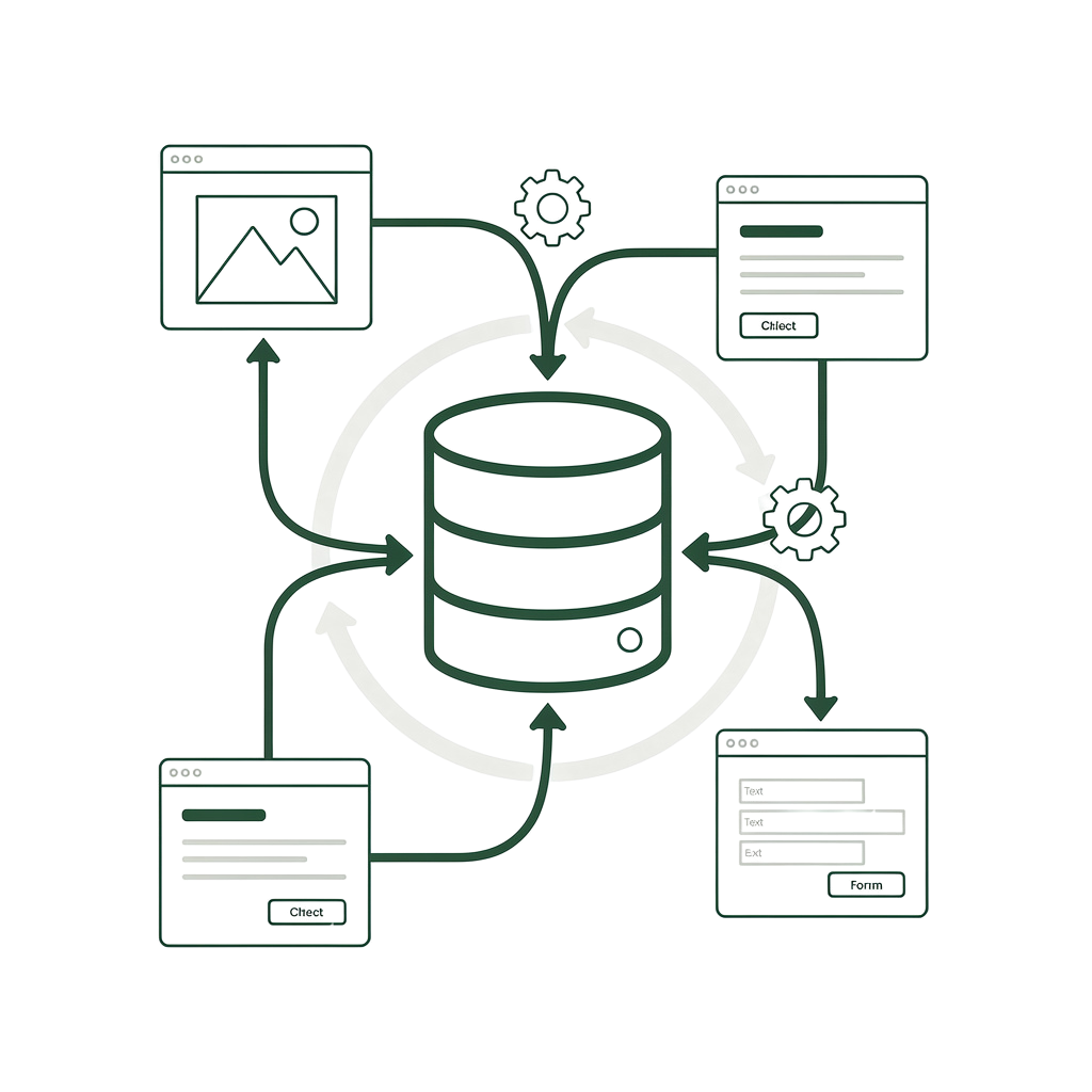 Dynamic website development icon